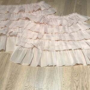 Selkie blush fairy tiered ruffle leg wraps / leg warmers